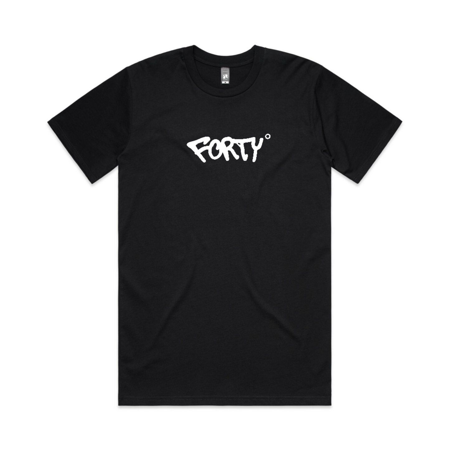 Forty Degrees - Black Logo Tee
