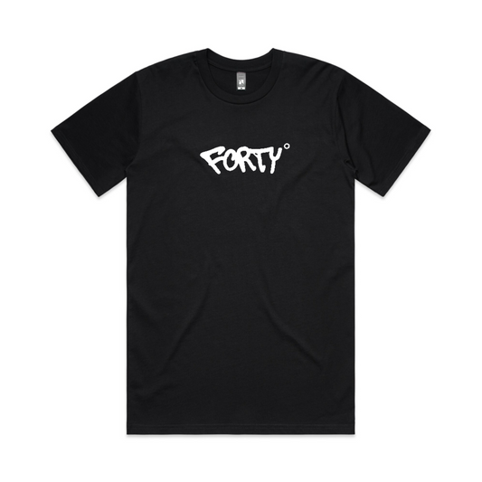 Forty Degrees - Black Logo Tee